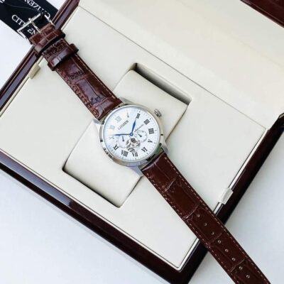 Đồng Hồ Citizen Luxury White Leather NP1020-15A