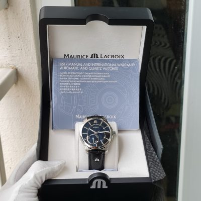Đồng Hồ Maurice Lacroix Pontos Power Reserve White Leather - PT6368-SS001-330