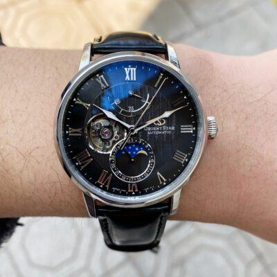Đồng Hồ Orient Star Moonphase Black 50h - RE-AY0107N